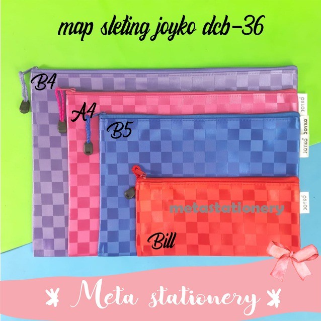

Map Sleting / Zipper Bag Joyko Dcb-36 - Merah, Bill