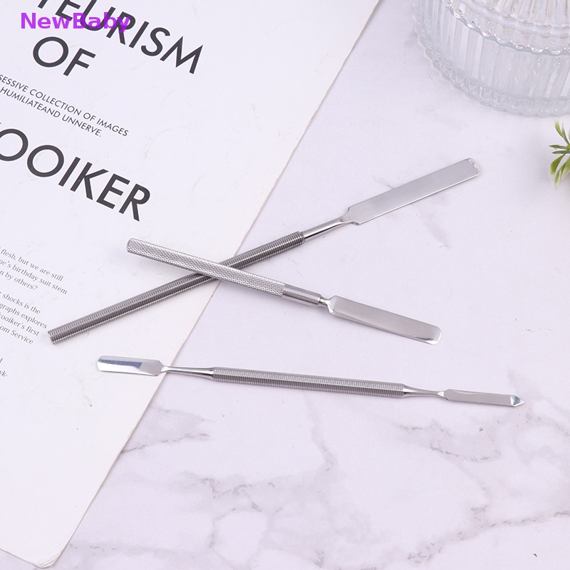Newbaby Spatula Toner Makeup Stainless Steel Mixing Stick Foundation Alat Pengaduk Krim ID