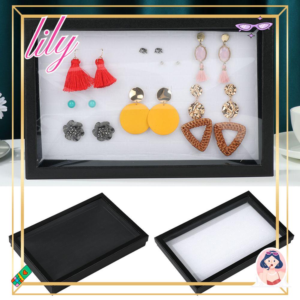 Lily Display Perhiasan Organizer Portable Wanita Show Case Wadah Kotak Cincin