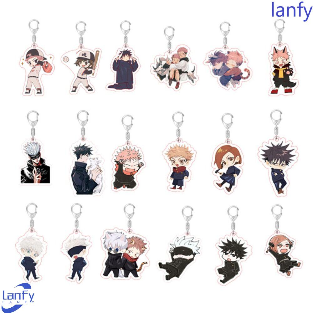 Lanfy Jujutsu Kaisen Gantungan Kunci Hadiah Natal Kawaii Anak Aksesoris Mobil Perhiasan Ornamen Pernak Pernik Handbag Liontin Jujutsu Kaisen Keyring