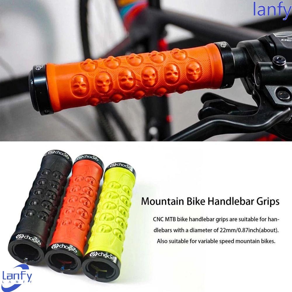 Lanfy Sepeda Handler Grip Sepeda Bagian 22.2mm Bersepeda Non-slip Sepeda Gunung Shockproof Stang Grip