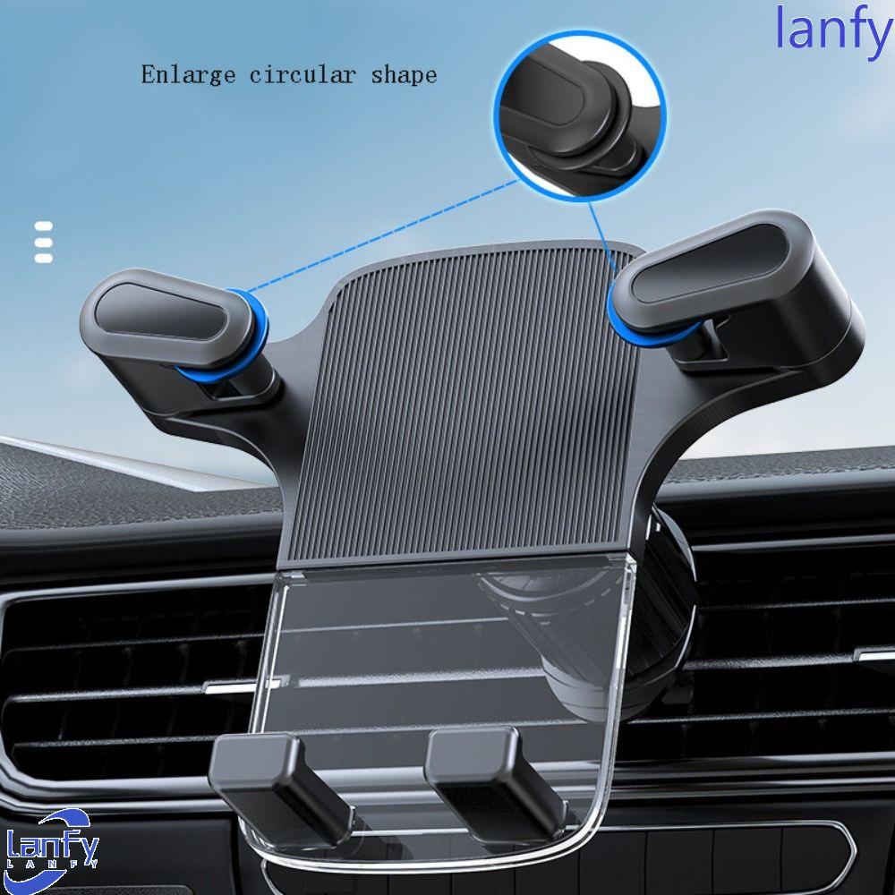 Lanfy Car Phone Holder Compatible Berbagai Model Stabil Saat Penempatan Digunakan Di Car Buckle Type Air Outlet Car Navigation Mount Air Outlet Hook Mobile Phone Stand