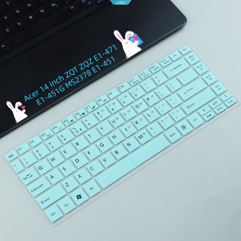 Cover Pelindung Keyboard Komputer Lembut Dan Nyaman Untuk Model Acer 14inch ZQT ZQZ E1-471 E1-451G MS2378 E1-451 Film Pelindung Tahan Air Silikon Full Coverage [ZK]
