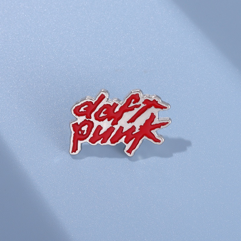 Bros Punk Serut Daft Punk Rock Heavy Metal Band Pin Alloy Enamel Enamel Lencana Logam