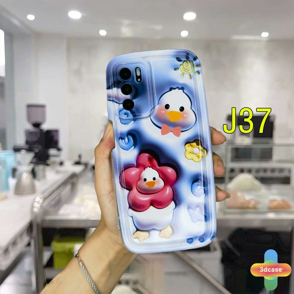 Casing OPPO A15 A54 A5S A77S A17 A17K A57 A3S A76 A96 A16 A95 A55 A7 A5 A9 A31 A53 A33 2020 A12 A12S A1K A12E A16E A16K A54S A53S A16S A77 A57S A57E A11S Reno 7 7Z 8Z 5 4 6 8 5F 5K 4F 4 5 06 Lite A74 A15S Hello Duck Camera Lens Protection Soap Case