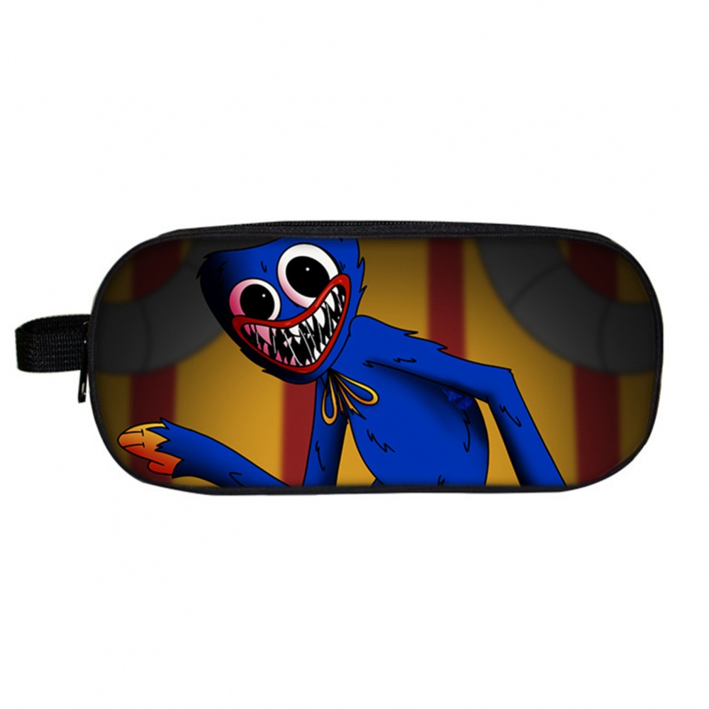 Kantong Pensil Siswa Anak Motif Kartun Double-layer Kapasitas Besar