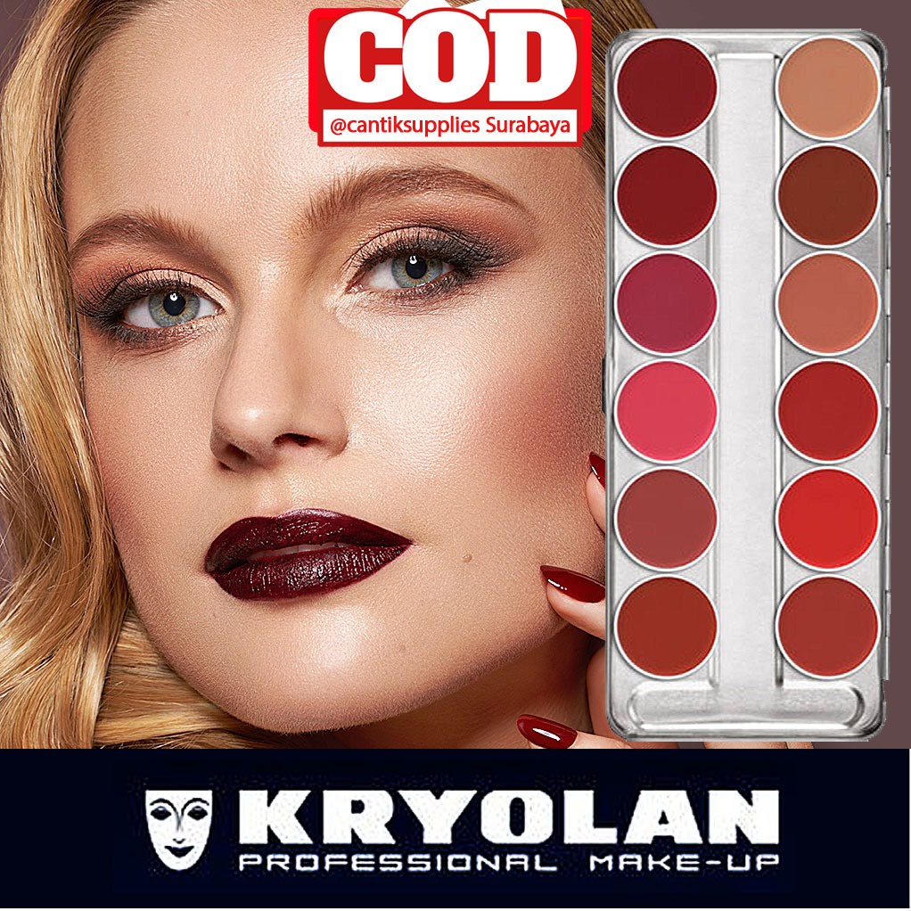 Kryolan Lip Rouge Palette 12 Colors / Kryolan Lipstik