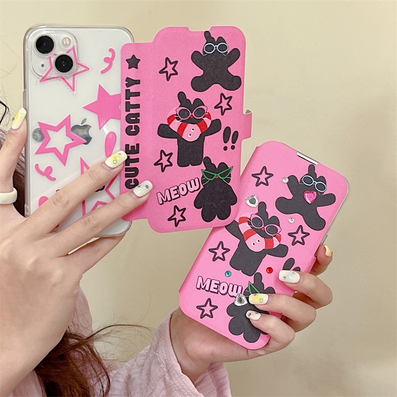IPHONE Full Pelindung Flip Leather Cover Yang Dapat Ditutupi Casing Ponsel Iphone14 13 12 11 Pro Max Shockproof Case Cover