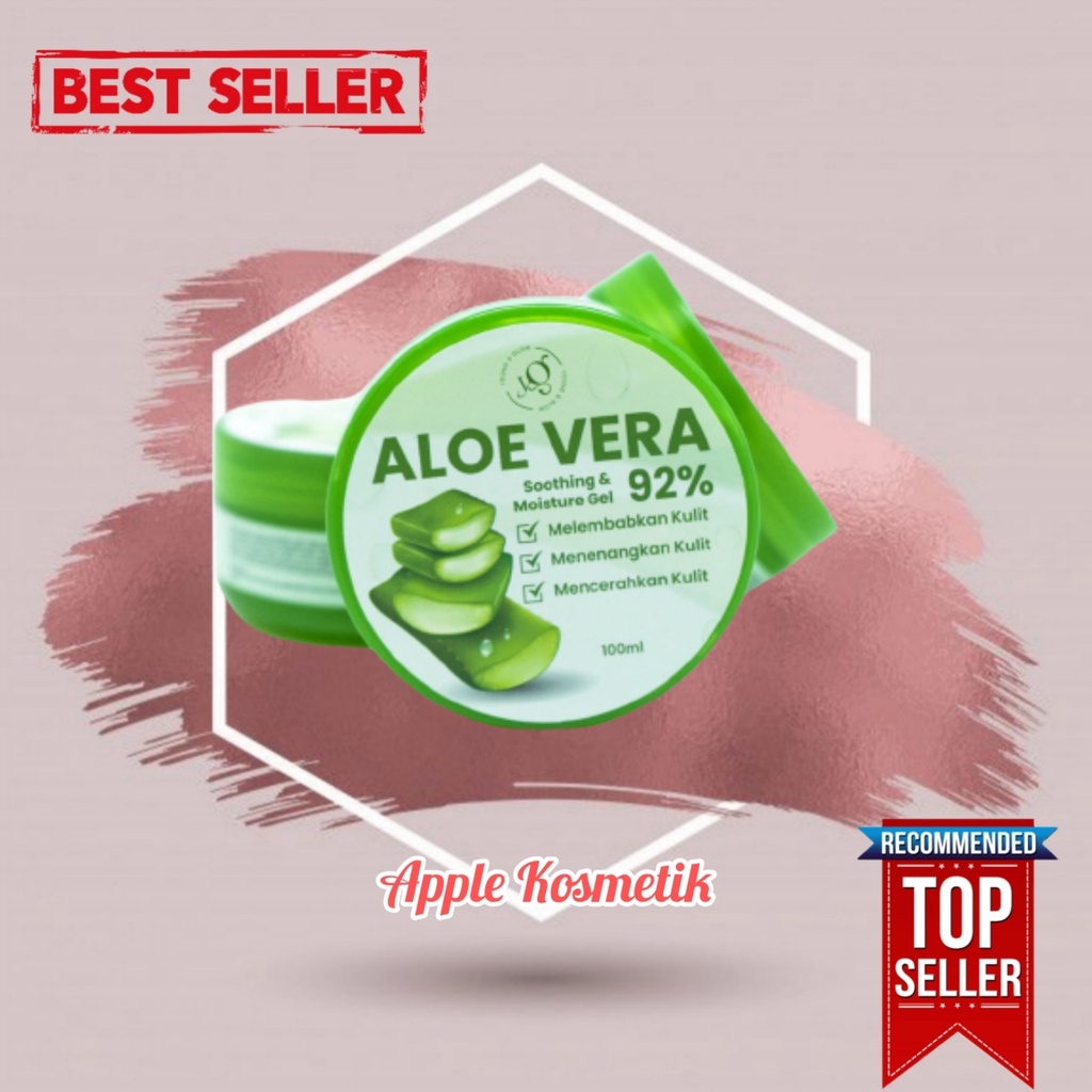 YOUNG &amp; GLOW Aloe Vera Soothing &amp; Moisture Gel 92Persen 100ml - Apple_Kosmetik