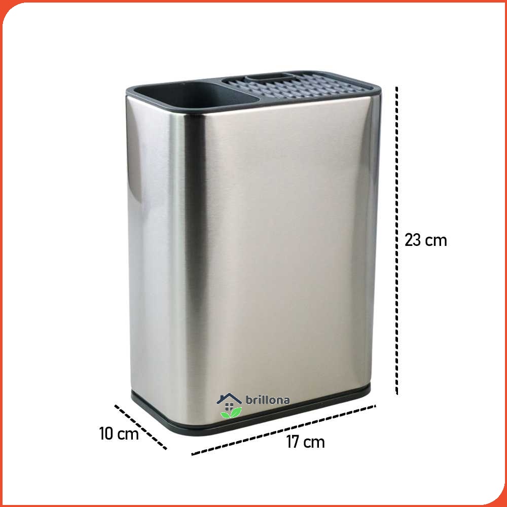 ANHO Tempat Pisau Dapur Spatula Stand Holder Stainless Steel - SUS435