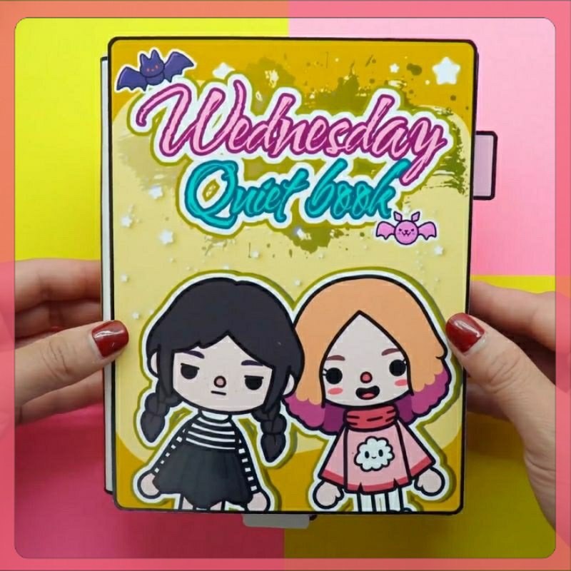 PROMO Toca Boca Wednesday & Enid Paper Book Viral Paper Doll Quiet Book Terkini