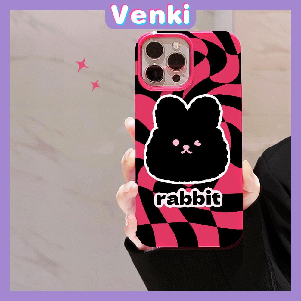 VENKI - For iPhone 11 iPhone Case Red Glossy TPU Soft Case Shockproof Protection Camera Cute Big Rabbit Head  Compatible with iPhone 14 13 Pro max 12 Pro Max xr xs max 7 8Plus