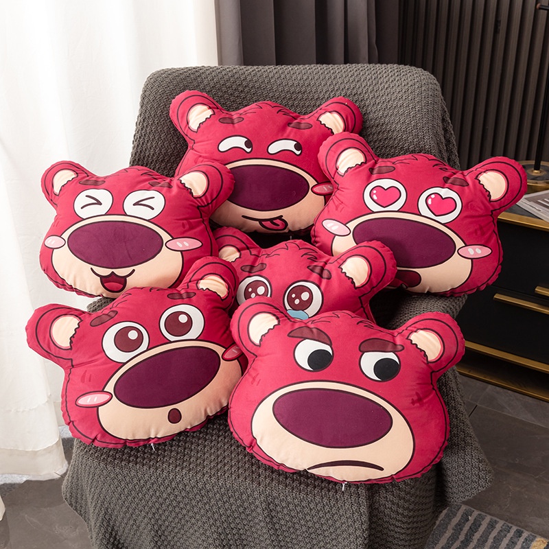 Kartun Manyo plushie Boneka strawberry bear Mainan Mewah Bantal sofa Mobil Pinggang Kantor nap cushion Hadiah Ulang Tahun