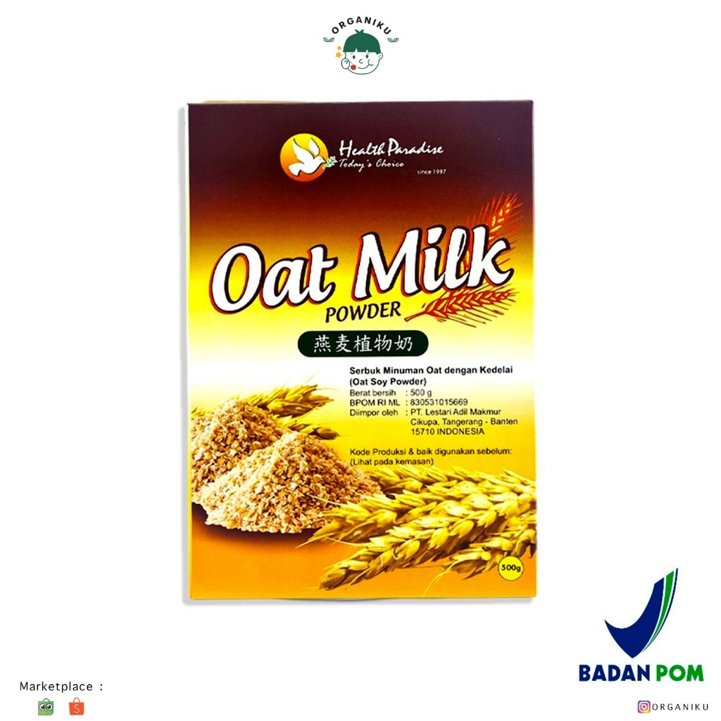 

Health Paradise Organic Oat Milk Powder 500g (CitraFood)