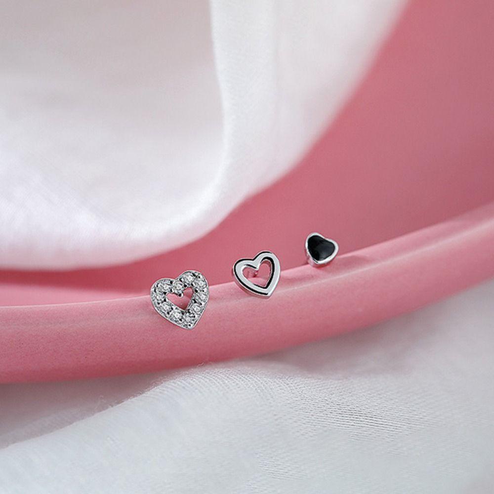 Mxbeauty Anting Pejantan Sederhana Kepribadian Lady Cinta Hati Korea Anting Pesta Temperamen Anting Halus Mini