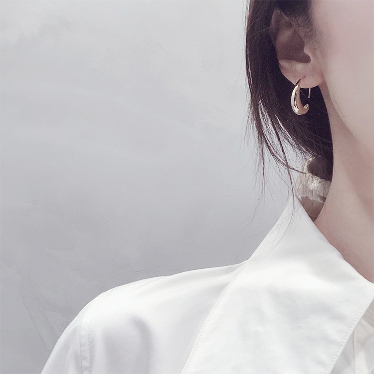 Korea S925 Perak Retro Menjuntai Hoop Earrings Stud Earrings Trendi Telinga Perhiasan Aksesori