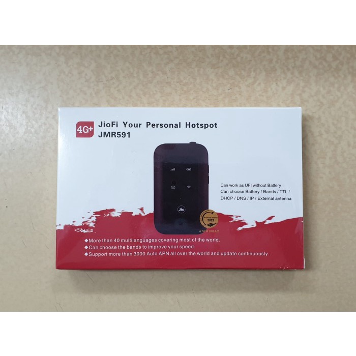 MODEM WIFI JIO JMR591 MIFI ROUTER SPEED 4G LTE (UNLOCK)