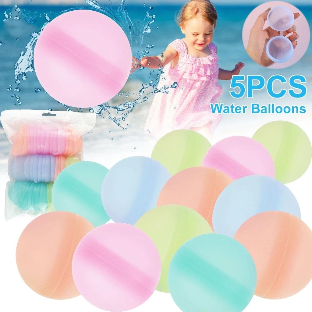 Balon Air Reusable Isi Ulang Water Balloon Quick Fill Self Sealing Water Bomb Splash Balls Untuk Kolam Renang Anak