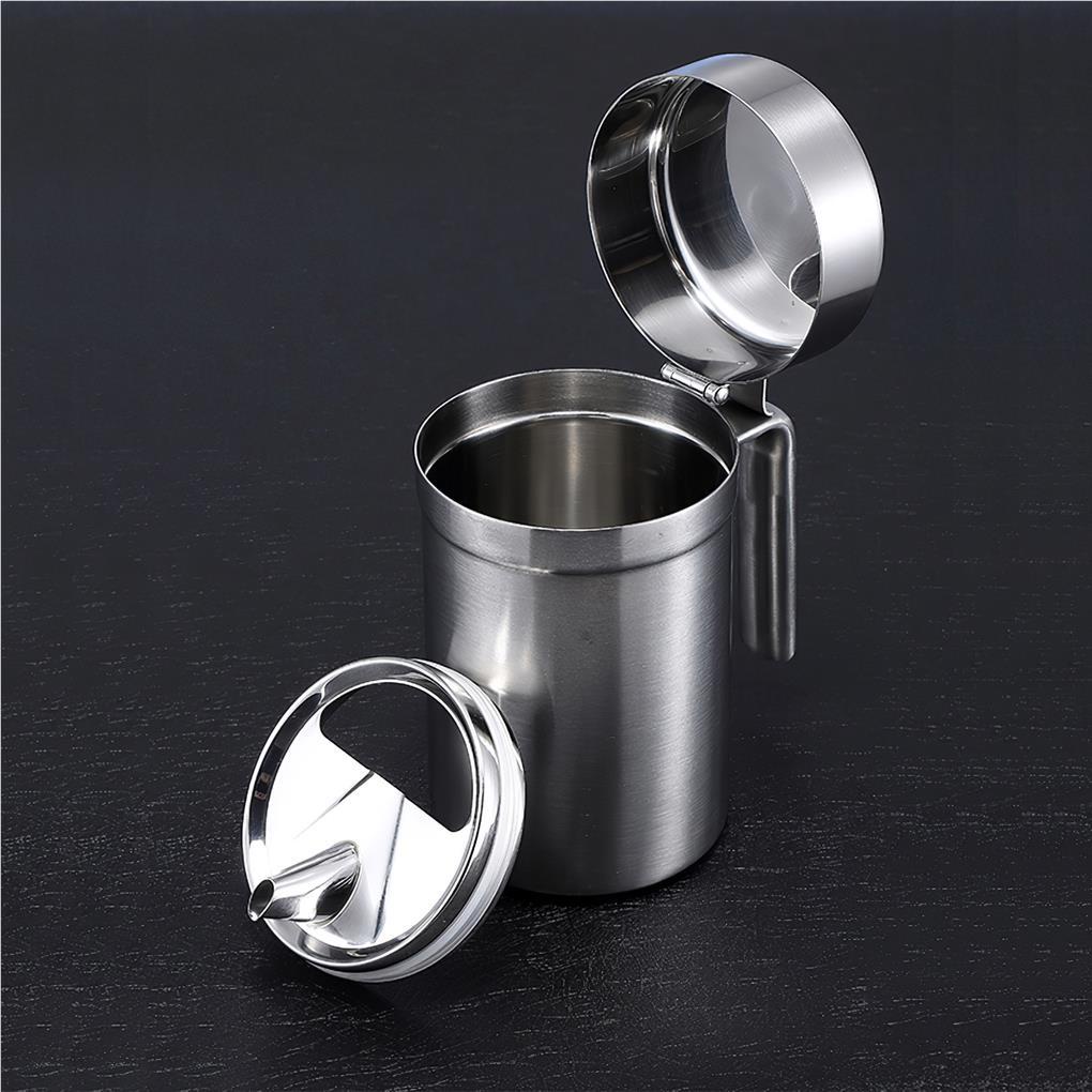 Stainless Steel Oil Can Minyak Wijen Oil Leak Proof Wadah Oil Pot Minyak Dengan Tutup Dapat Botol Kaleng Drum Tempat Penyimpanan Dispenser Dispenser Minyak Botol Minyak Rumah Tangga