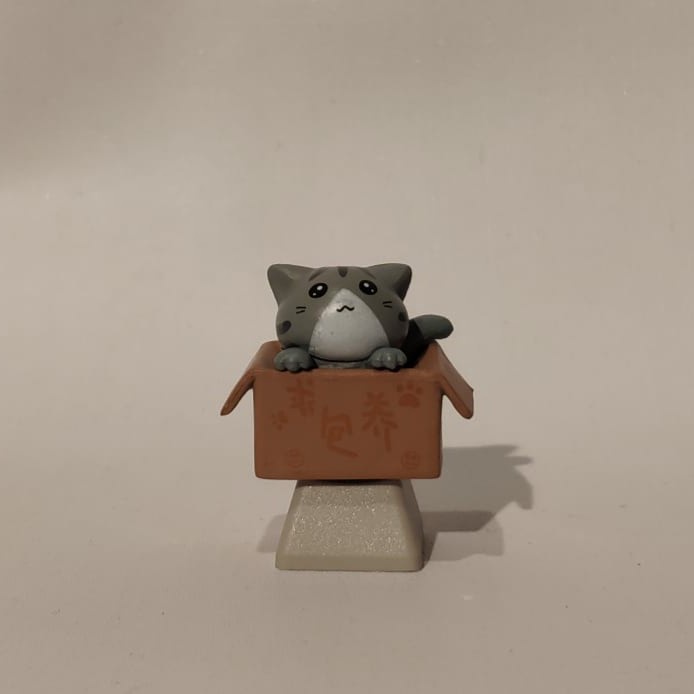 Artisan Keycap / Keycaps "Stray Cats" Cat / Kucing Edition - Abu-abu