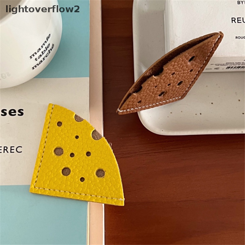 [lightoverflow2] 1pcs Bookmark Keju Kulit Untuk Buku Lucu Kartun Mini Penanda Halaman Sudut Bookmark Kulit Asli Untuk Pembaca Hadiah Guru [ID]
