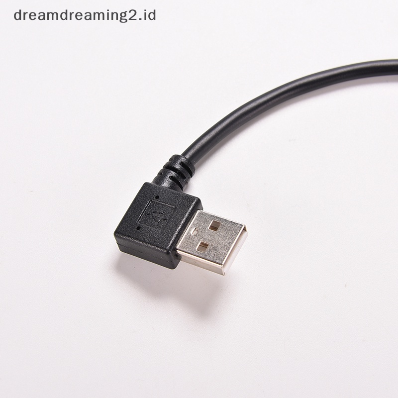 (drea) Colokan Male Kanan USB 2.0 A Ke Mini B 5P Sudut Kanan Male plug Cable Kabel Adaptor//