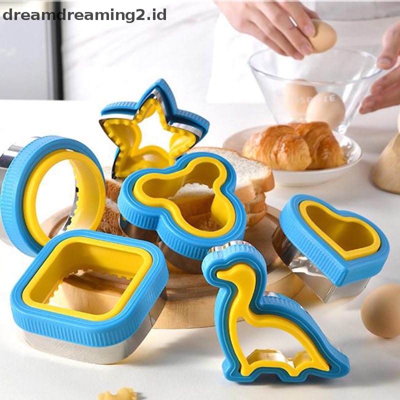 (drea) Sandwich Cutter and Sealer Set Pemotong Kue Kering Pemotong Sandwich Sayur Buah//