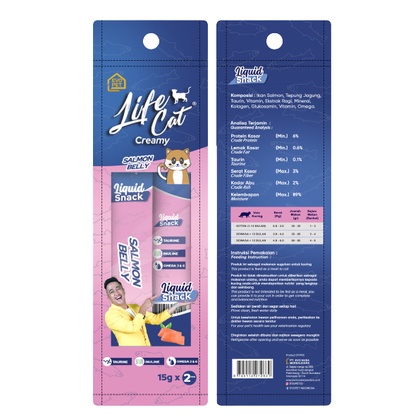 Life Cat Creamy Snack Cemilan Kucing Liquid 15 Gram