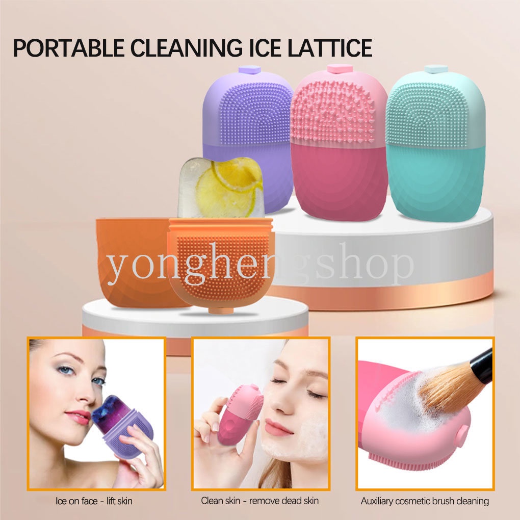 Silicone Ice Cube Tray Face Roller Cetakan Es Wajah Contour Rollers Ice Apply Pembersih Pijat Wajah Sikat Cuci Muka Alat Kecantikan Perawatan Kulit