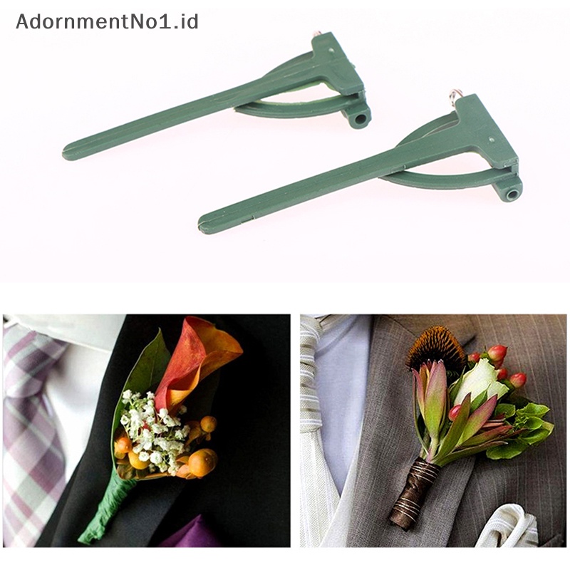 [AdornmentNo1] 95pcs DIY Art Plant Flower Brooch Holder Klip Tetap Aksesoris Perhiasan Pernikahan [ID]