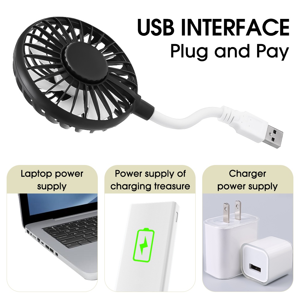 Kipas Angin Genggam Mute Portable/Air Cooler USB Rechargeable/Kipas Angin Mini Senyap Angin Kencang Simple