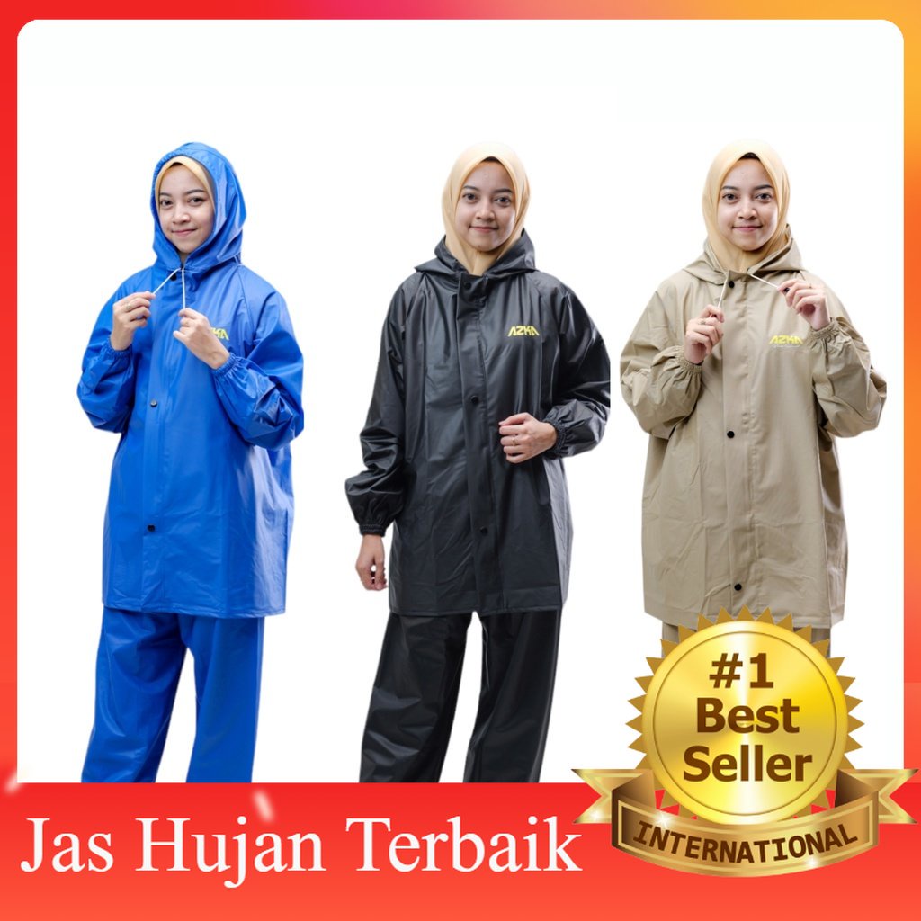 RAINCOAT, JAS HUJAN PVC TEBAL MANTEL MOTOR ANTI REMBES By Azka X Modenaz