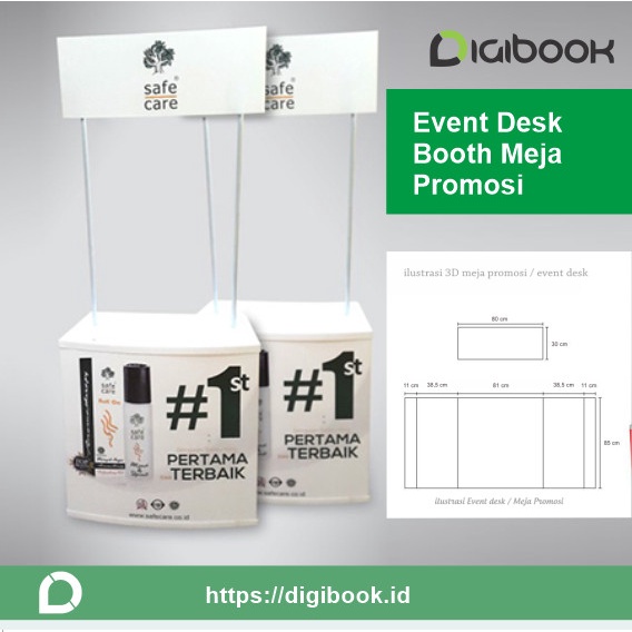 

Event Desk Portable / Meja Jualan / Meja Promosi Termasuk Printing