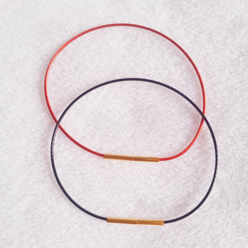 Gelang Tali Kawat Anti Air Wire Rope Tipis (Tanpa Stopper) TERMURAH