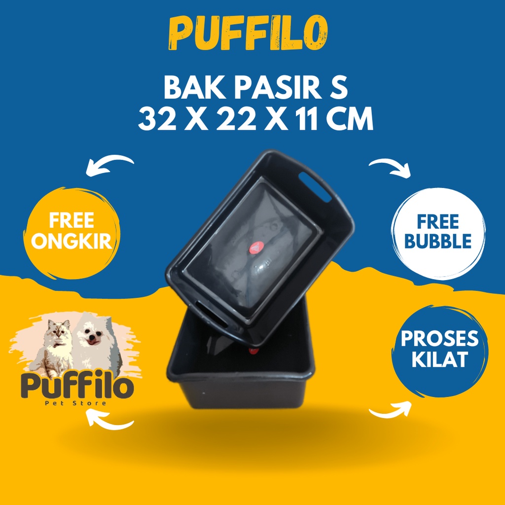 CAT LITTER BOX / BASKOM BAK PASIR KUCING / CAT TOILET Size S