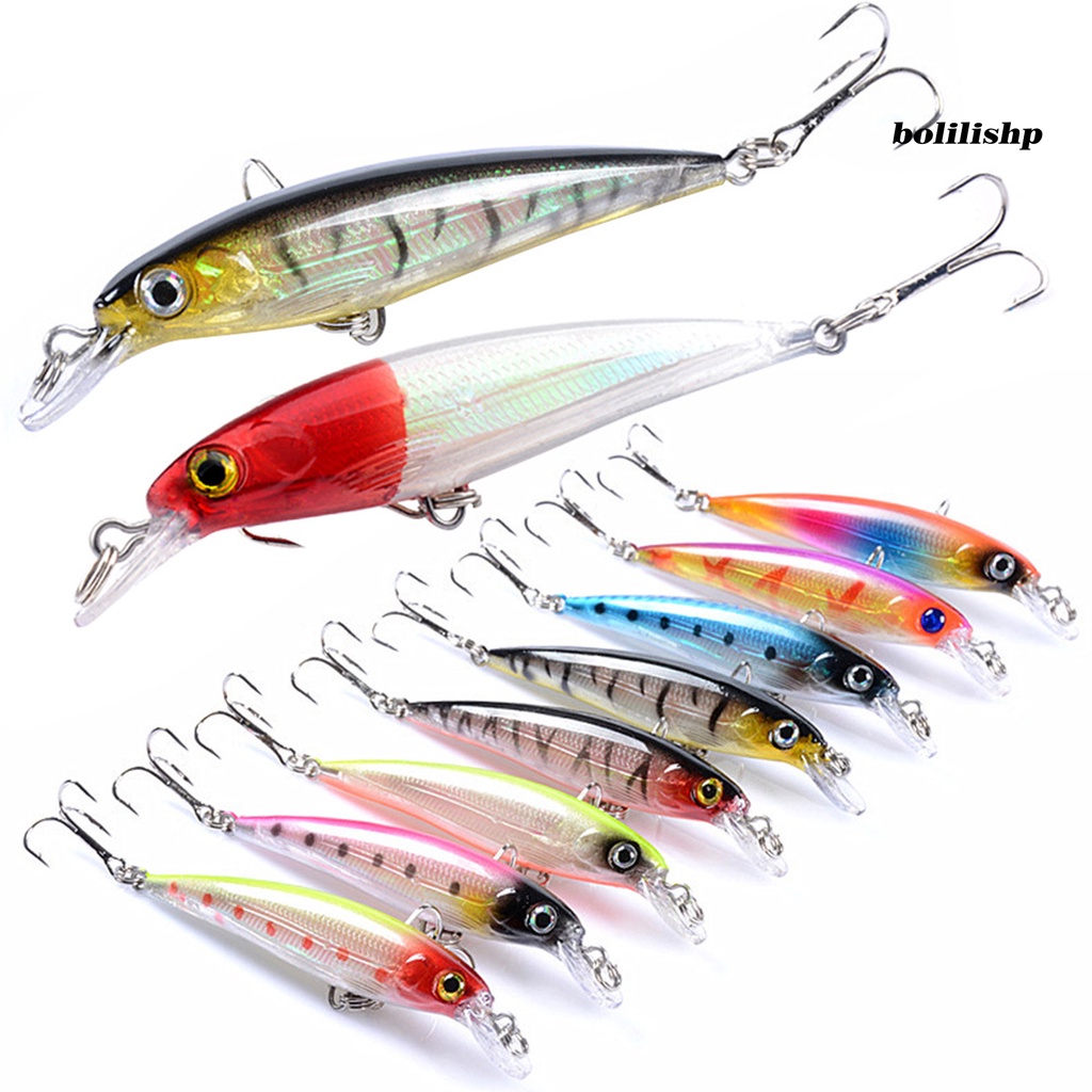 Bo-9cm/7.3g Umpan Pancing Tajam Kait 3D Simulasi Fisheyes Reflektif Angling Lure Tenggelam Ikan Kecil Buatan Umpan Memancing Luar Ruangan