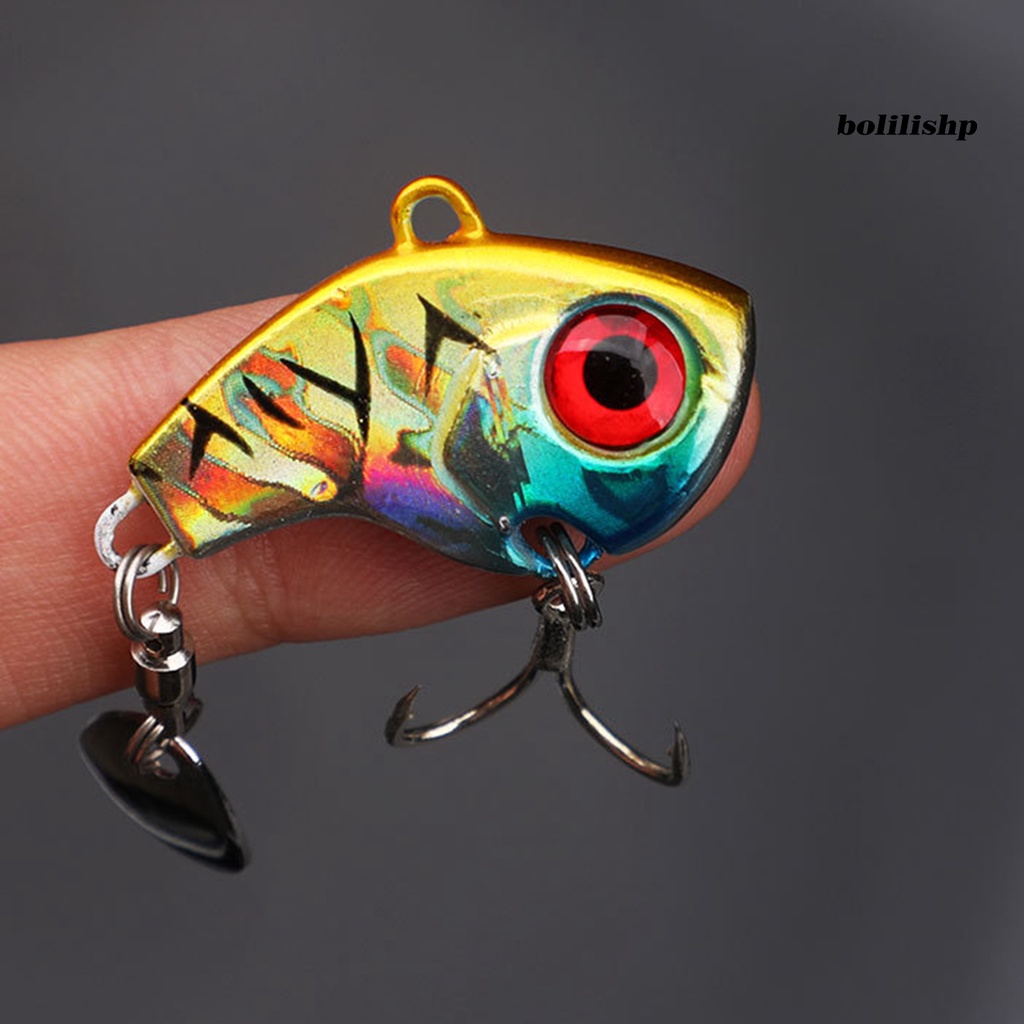 Bo-bait Treble Hook 3D Simulasi Fisheye Reflektif Angling Senyawa Logam Sequin Umpan Memancing Luar Ruangan