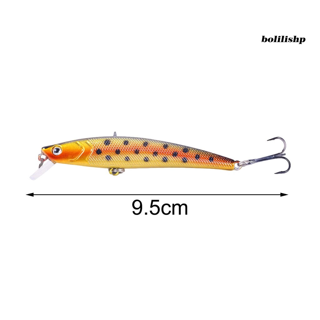 Bo-9.5cm/8.2g Umpan Pancing Simulasi Kulit Hidup Warna Cerah 3D Fisheyes Tajam Kait Efisien Universal Lidah Panjang Ikan Kecil Buatan Umpan Keras Alat Pancing