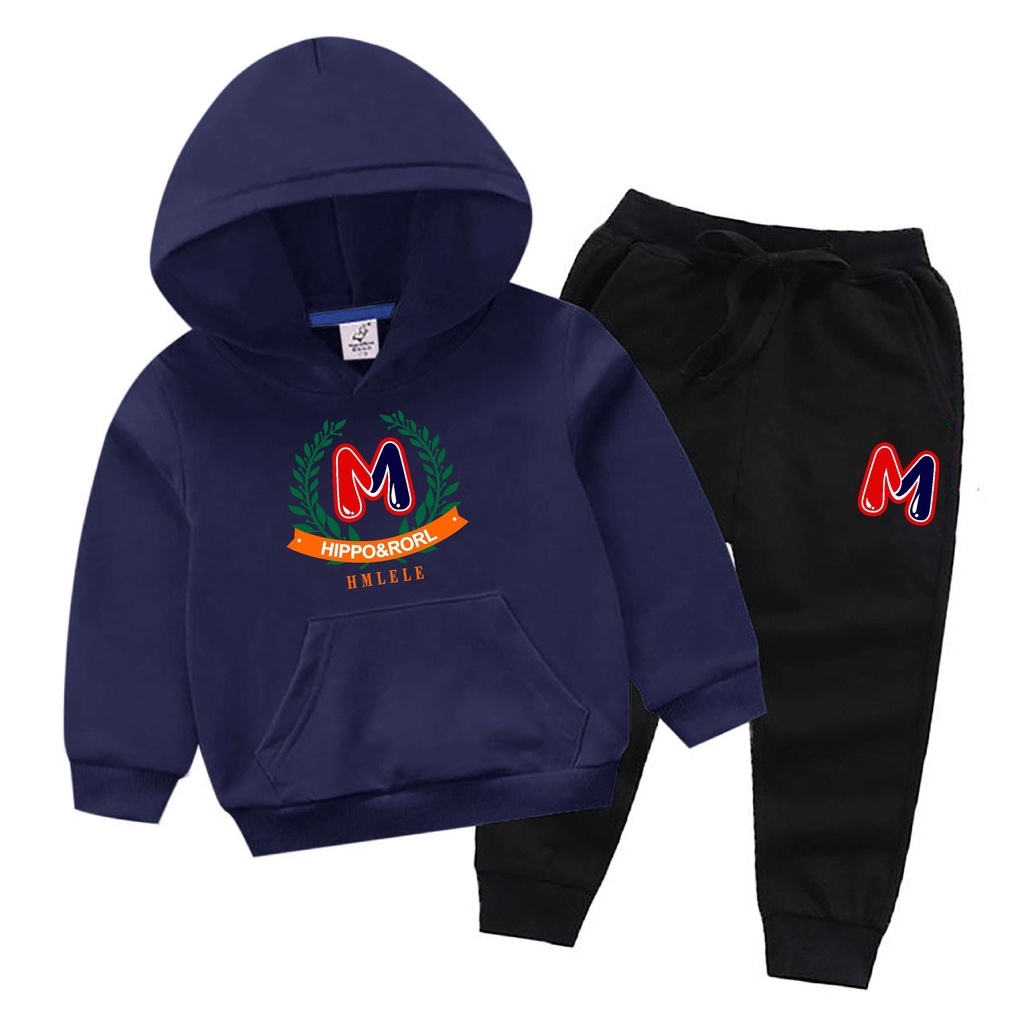 Bisa Bayar Ditempat/ BS SETELAN OUTERWEAR HOODIE  ANAK ANAK HIPPO REAL PICTURE