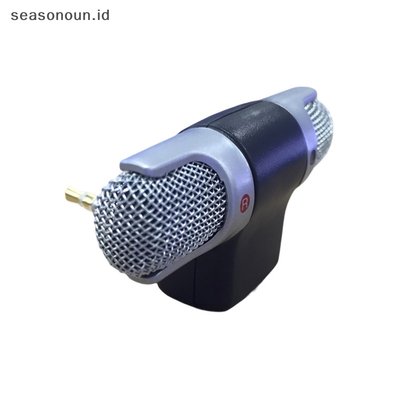 Seasonoun Mini 3.5mm Jack Microphone Stereo Mic Untuk Merekam Handphone Studio Interview Microphone Untuk Smartphone.