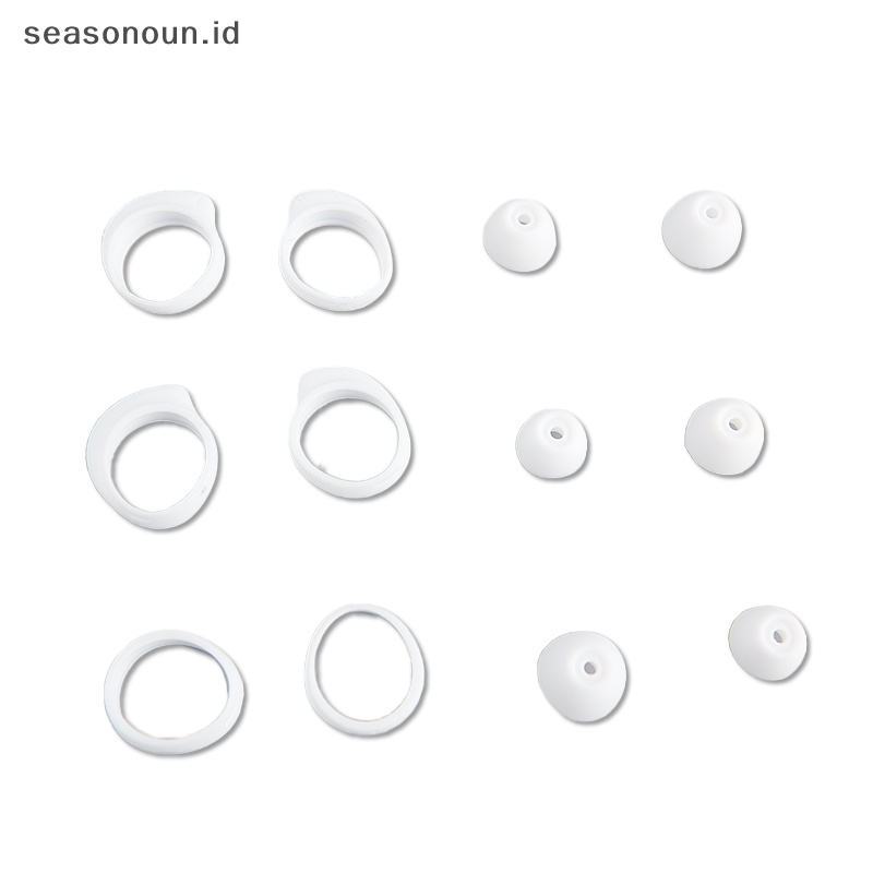 Seasonoun 1Set Earphone Silikon Case Buds+Ear Pads Caps Eartips.