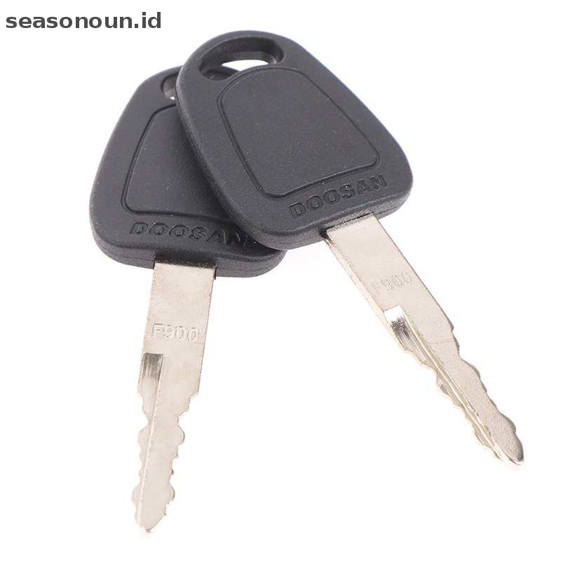 Seasonoun 2pcs F900 Ignition Start Switch Door Lock Kunci Untuk Excavator Doosan Daewoo DX80.