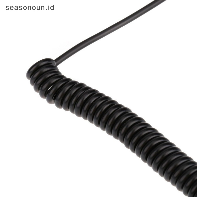 Seasonoun 3.5mm to Male PC Flash Sync Cable Screw Lock Untuk Trigger Lampu Studio.