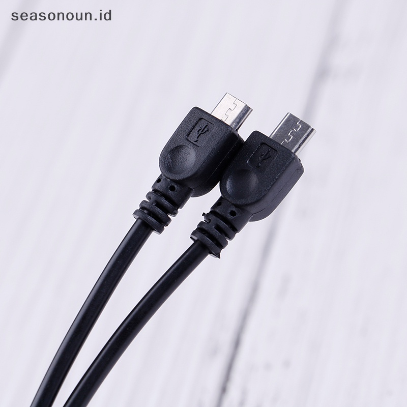 Seasonoun 2Pcs 3.5mm stereo male to micro USB male car AUX out cable Untuk Android samsung.