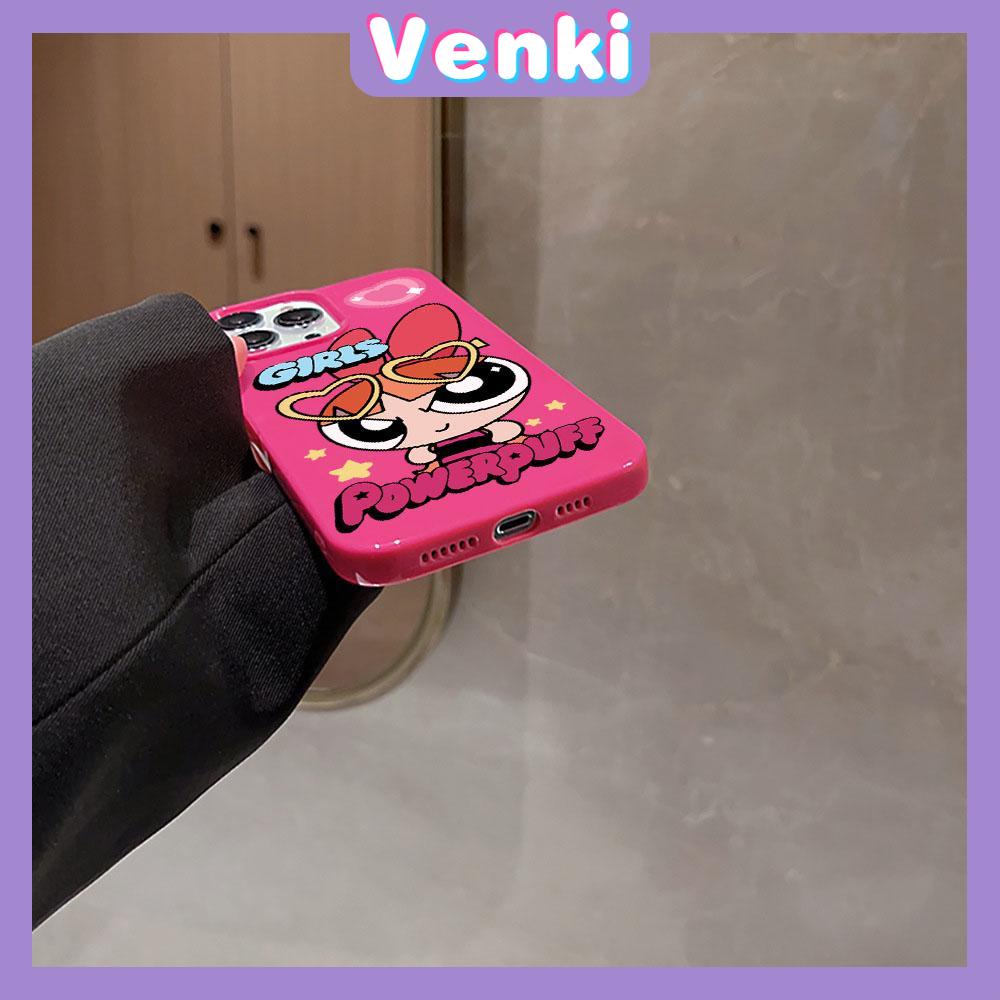 VENKI - For iPhone 11 iPhone Case Black Glossy TPU Soft Case Shockproof Protection Camera Cute Cartoon Character Compatible with iPhone 14 13 Pro max 12 Pro Max xr xs max 7 8Plus