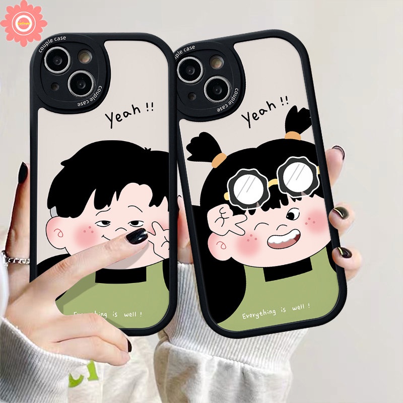 Casing Cewek Cowok Kartun Lucu Untuk Vivo Y36 Y35 Y16 Y15 Y12 Y02 Y21 Y11 Y17 Y33s Y22 Y15s Y20 Y20s Y21s Y12i V25E Y31 V25 Y91 Y30 Y91C V23 V23E Y15A Y51 Y22s Y20i Couple Soft Case