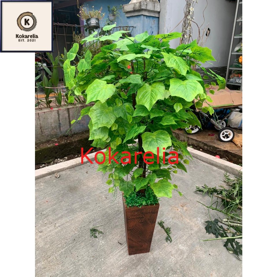 Pohon Anggur Artificial 120cm - Pohon Anggur Plastik - Pohon Hias Dekorasi Rumah - Pohon Pojok - Poh