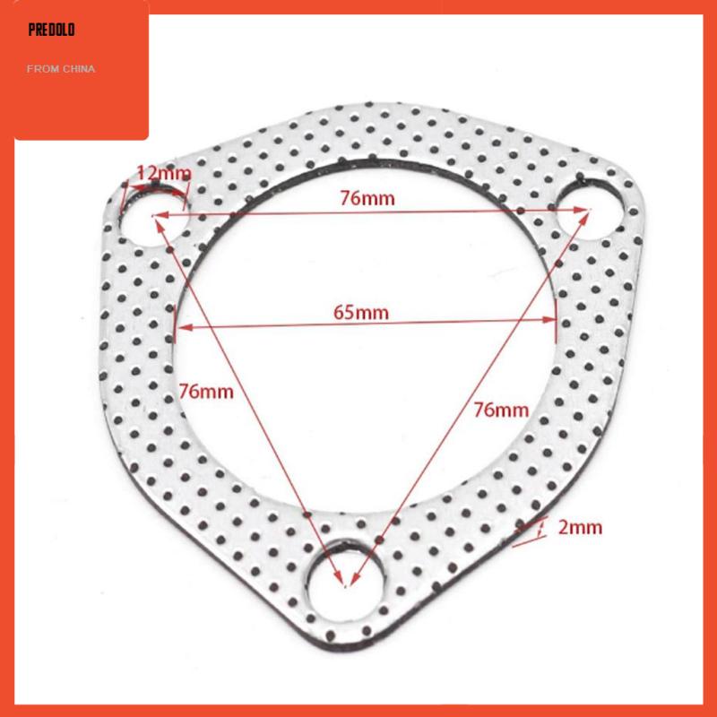 [Predolo] Gasket Knalpot Suhu Tinggi Segitiga Mobil Berkualitas 2.5 inch