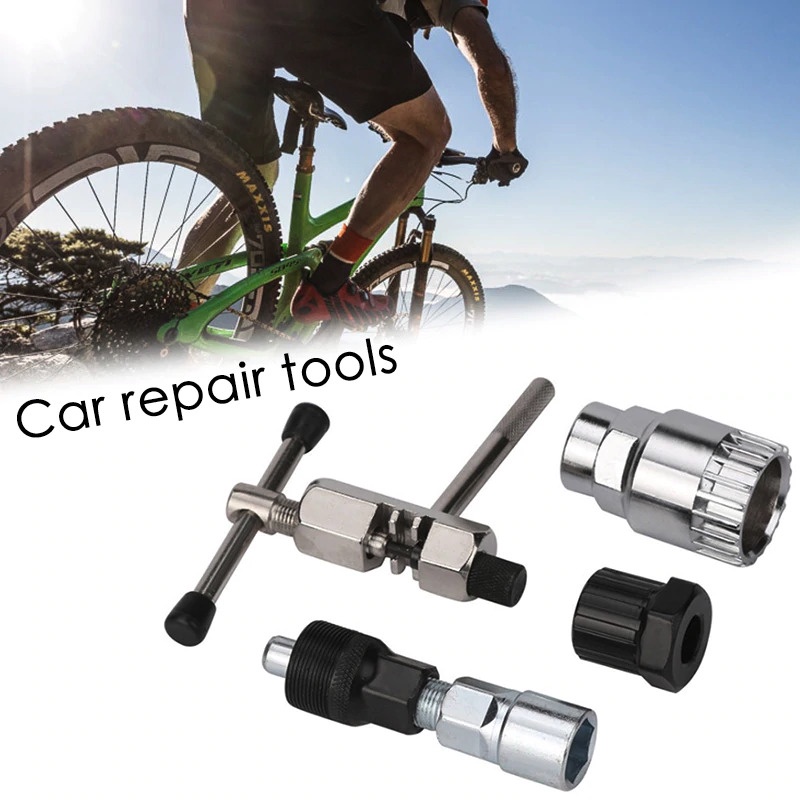 TaffSPORT 4 in 1 Perlengkapan Reparasi Rantai Sepeda Chain Socket Tool - BT2919 - Silver