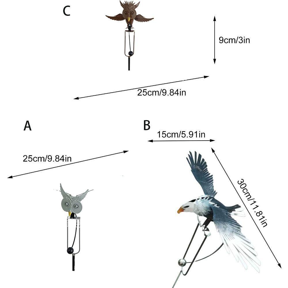 Agustina Imitasi Burung Tahan Air Tahan Lama Outdoor Hias Bird Art Garden Stake Desain Indah Rocker Besar Eagle